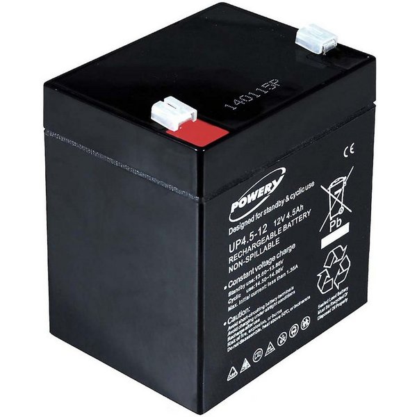Powery Blei-Gel Akku 12V 4,5Ah Bleiakkus 4500 mAh (12 V)