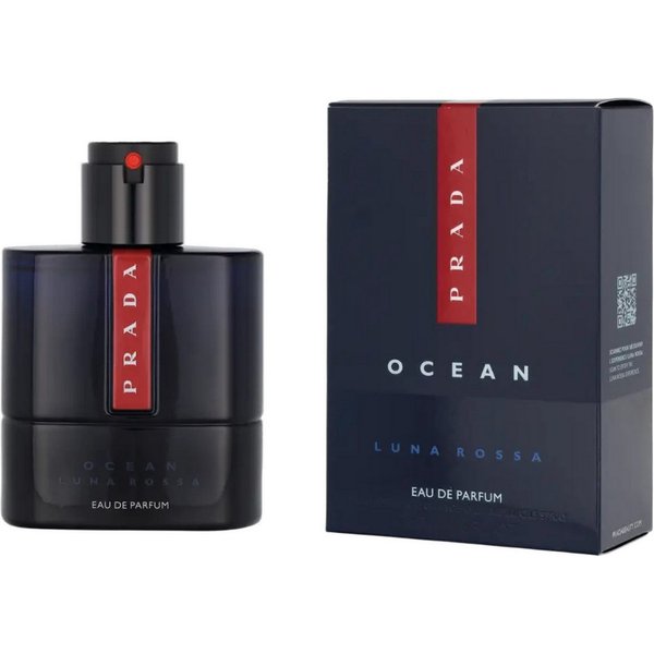 PRADA Eau de Parfum Luna Rossa Ocean EDP Herren Spray, Frisch-holziger Duft mit Grapefruit, Weihrauch, Vanille und Amber