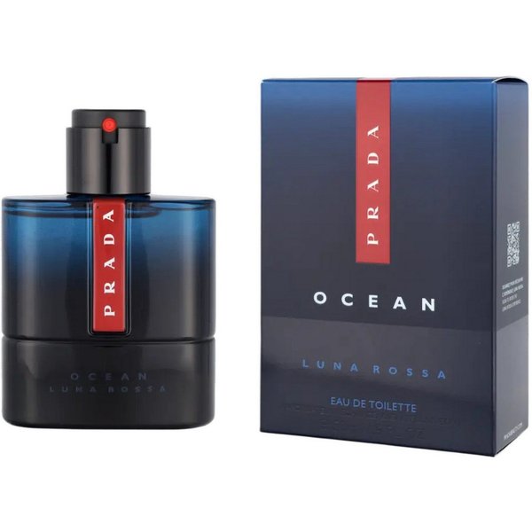 PRADA Eau de Toilette Luna Rossa Ocean EDT Herren Spray, Frisch-aromatischer Duft mit Bergamotte, Lavendel, Iris und Moschus