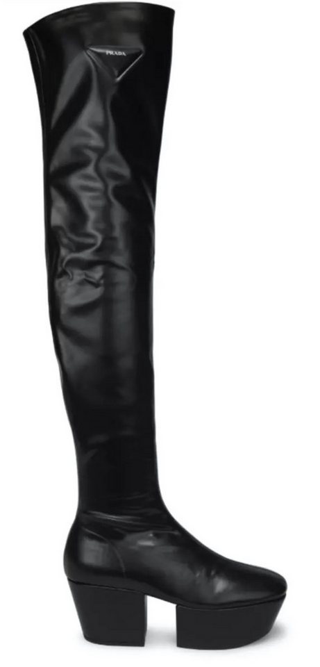 PRADA Over-the-knee Platform Boots Overkneestiefel Debütiert Runway, auffälligen Absatz, Plateausohle gesetzt – Bild 4 von 5