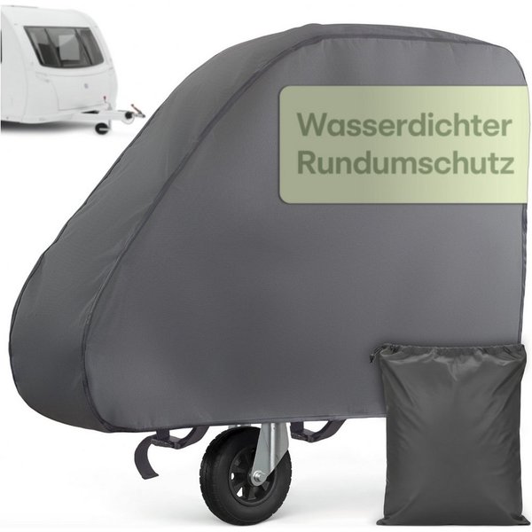 Praknu Anhänger-Deichselbox Deichselabdeckung Wohnwagen & Anhänger – Extra Dickes PVC, Grau (Einzelartikel, 1 St., 1 x Deichselabdeckung Wohnwagen), Wasserdicht