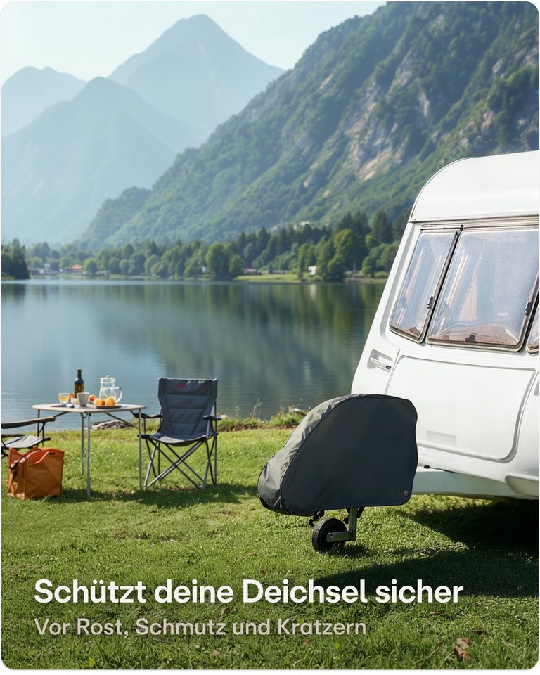 Praknu Anhänger-Deichselbox Deichselabdeckung Wohnwagen & Anhänger – Extra Dickes PVC, Grau (Einzelartikel, 1 St., 1 x Deichselabdeckung Wohnwagen), Wasserdicht – Bild 2 von 5