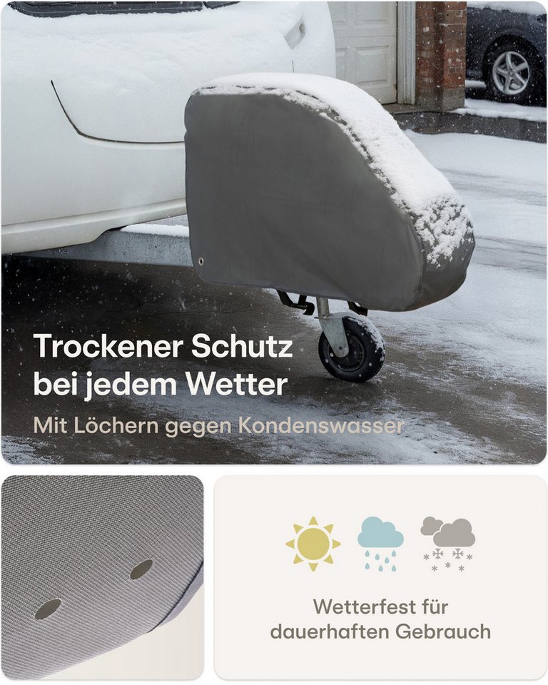 Praknu Anhänger-Deichselbox Deichselabdeckung Wohnwagen & Anhänger – Extra Dickes PVC, Grau (Einzelartikel, 1 St., 1 x Deichselabdeckung Wohnwagen), Wasserdicht – Bild 3 von 5