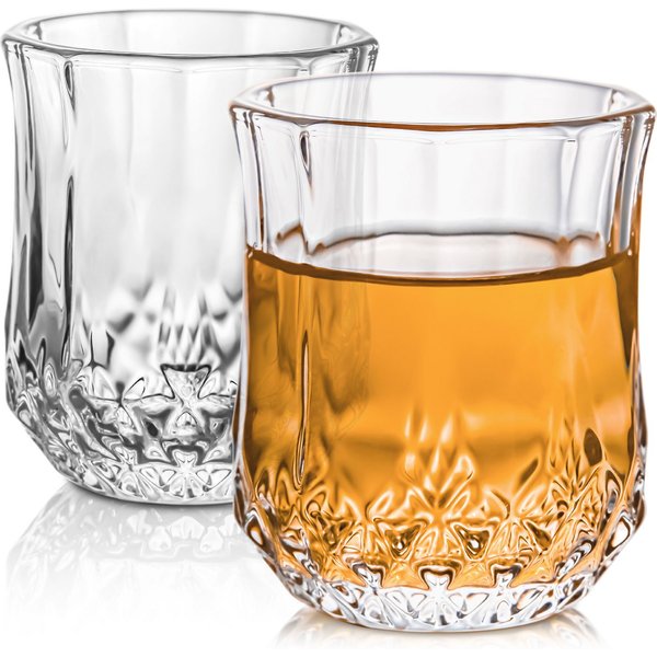 Praknu Schnapsglas 6 Schnapsgläser aus Kristall Glas 4cl - Spülmaschinenfest - Standfest, 6-tlg., Kristallglas, Spülmaschinenfest - Standfest dank dickem Boden 