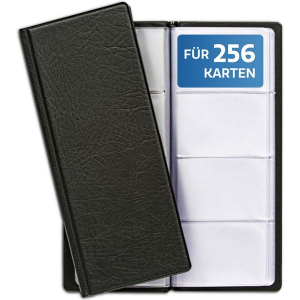 Praknu Visitenkarten Visitenkartenmappe 256 Karten, 256 Karten I Kompakt - Sicher I Hochwertige Visitenkarten Aufbewahrung