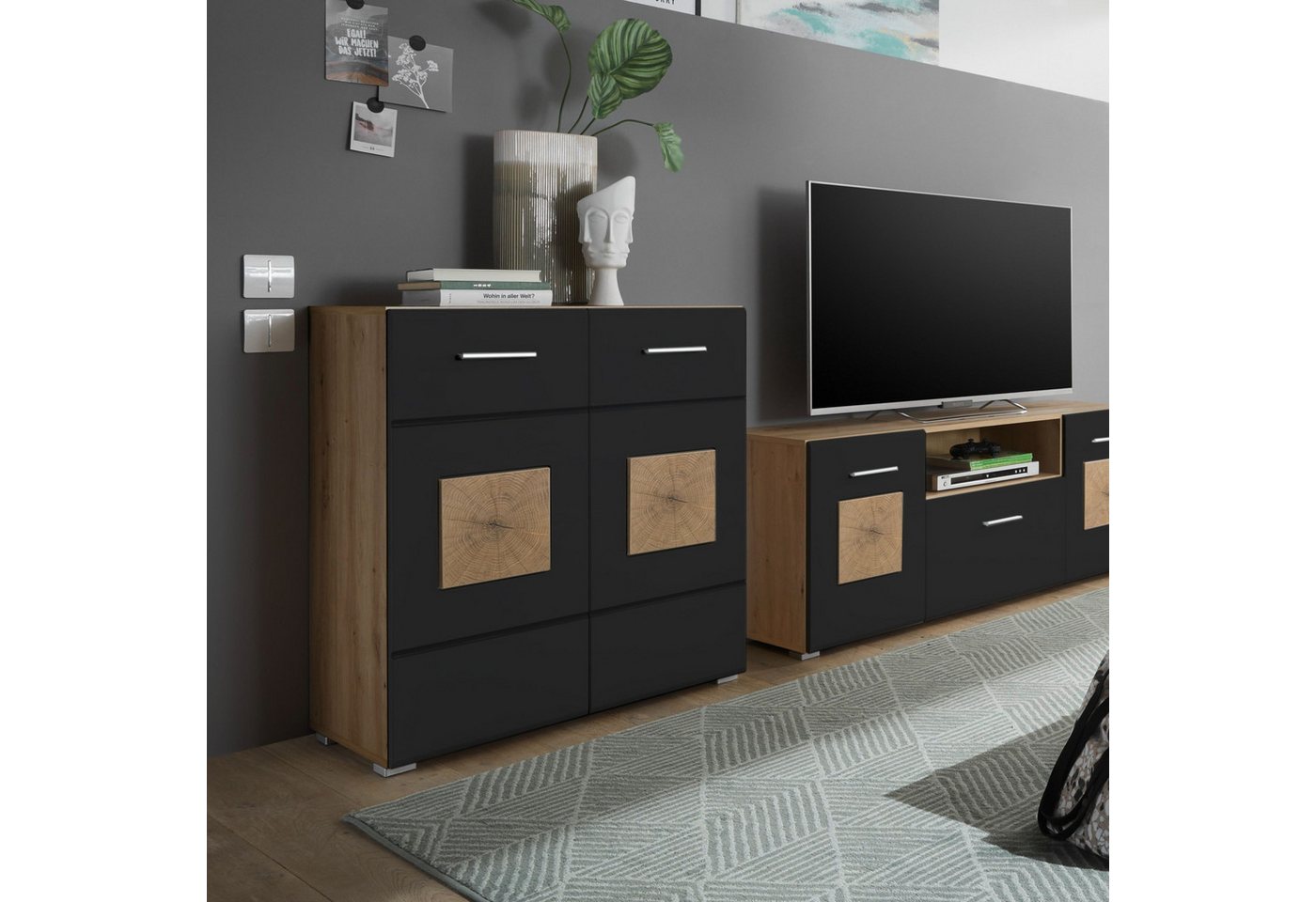 PREISBRECHER Kommode Georgia, 80 x 92 x 38 cm (B/H/T) – Bild 4 von 5