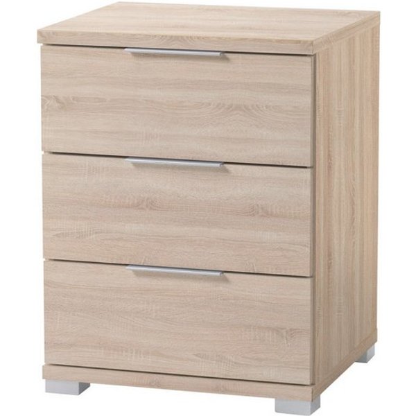 PREISBRECHER Nachtkommode Smilla, in Eiche Sonoma, Melamin - 46x61x42cm (BxHxT)