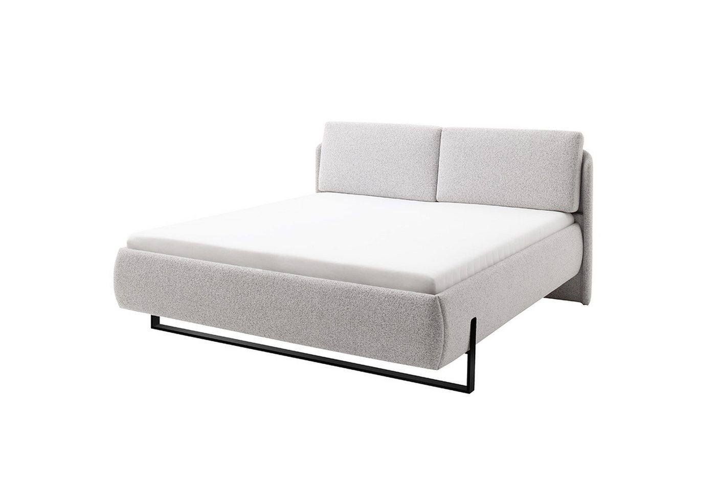 PREISBRECHER Polsterbett Sabetta, Liegefläche 180x200 cm, in Hellgrau - 198x107x212cm (BxHxT) – Bild 3 von 5