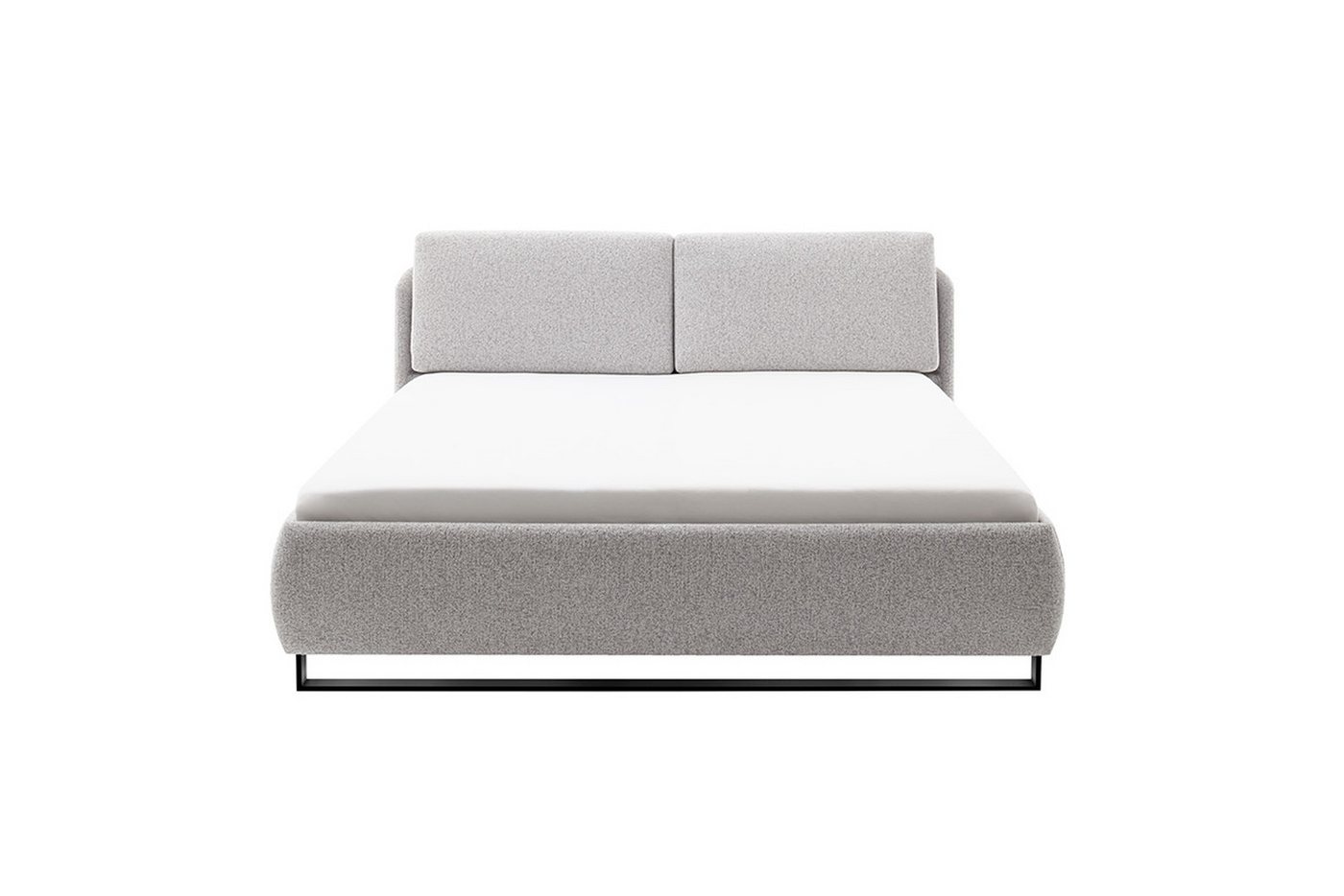PREISBRECHER Polsterbett Sabetta, Liegefläche 180x200 cm, in Hellgrau - 198x107x212cm (BxHxT) – Bild 4 von 5