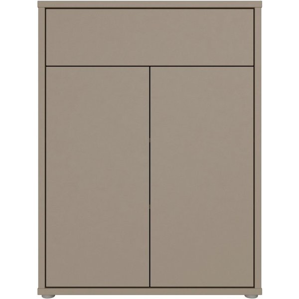 PREISBRECHER Schuhkommode ALICE SPRINGS, in Taupe - 74,5x99,1x34,9cm (BxHxT)