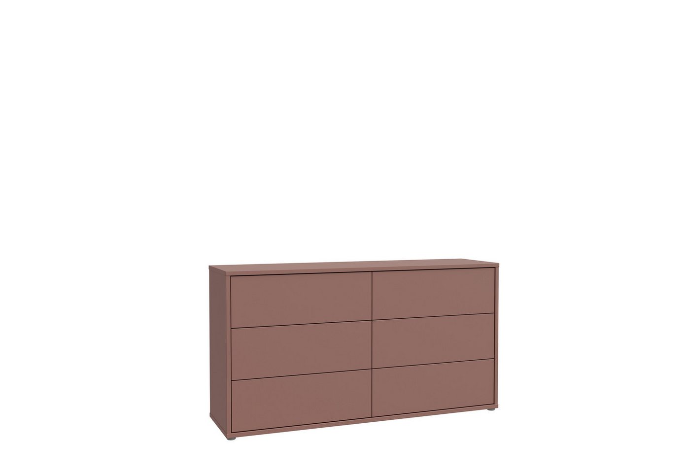 PREISBRECHER Sideboard ALICE SPRINGS, 6 Schübe, push to open, terrakottafarbig - 154,5x83,1x41,5cm (BxHxT) – Bild 4 von 5