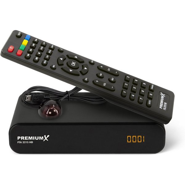 PremiumX HD 221S FTA Digital SAT Receiver DVB-S2 HDMI SCART USB 12V FullHD SAT-Receiver