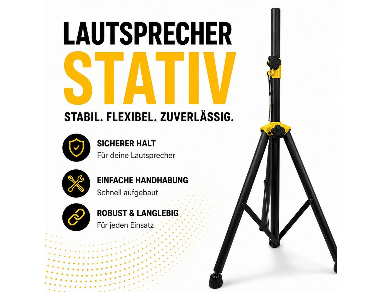 PremiumX Lautsprecherständer Lautsprecherständer 2x Dreibein Stativ Lautsprecher Boxen Ständer – Bild 2 von 5