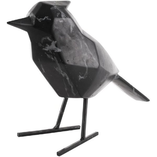 Present Time Dekoobjekt Dekofigur Vogel Marble Print Black (Groß)
