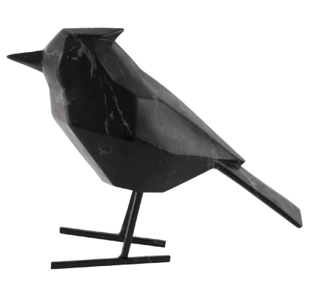 Present Time Dekoobjekt Dekofigur Vogel Marble Print Black (Groß) – Bild 2 von 4
