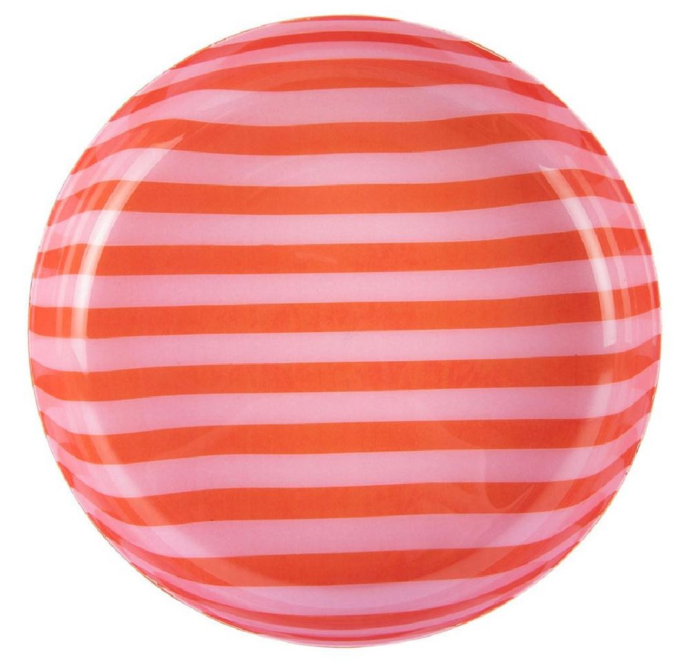 Present Time Servierschale Schale Animado Orange Pink gestreift (18,5cm) – Bild 2 von 3