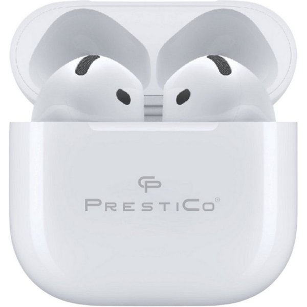 PrestiCo JL6 AIR BLUE PRO X6 weiß Bluetooth-Kopfhörer (Positionierungsfunktion, Bluetooth, TWS, Stereo, 4h Spielzeit, USB-C, ergonomisch)