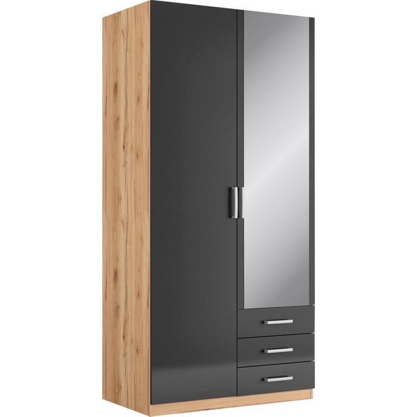 priess Kleiderschrank Amsterdam, viel Stauraum durch viele Schubkästen, Spiegeltüren Optional mit LED-Beleuchtung, Made in Germany