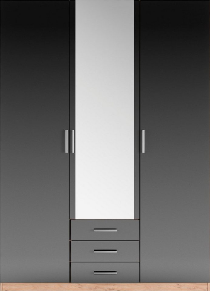 priess Kleiderschrank Amsterdam, viel Stauraum durch viele Schubkästen, Spiegeltüren Optional mit LED-Beleuchtung, Made in Germany – Bild 3 von 5