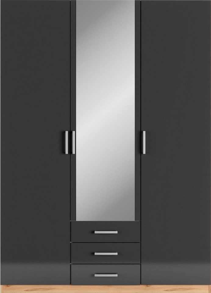 priess Kleiderschrank Amsterdam, viel Stauraum durch viele Schubkästen, Spiegeltüren Optional mit LED-Beleuchtung, Made in Germany – Bild 2 von 5