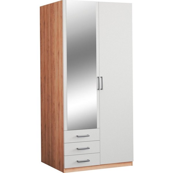 priess Kleiderschrank Amsterdam, viel Stauraum durch viele Schubkästen, Spiegeltüren Optional mit LED-Beleuchtung, Made in Germany