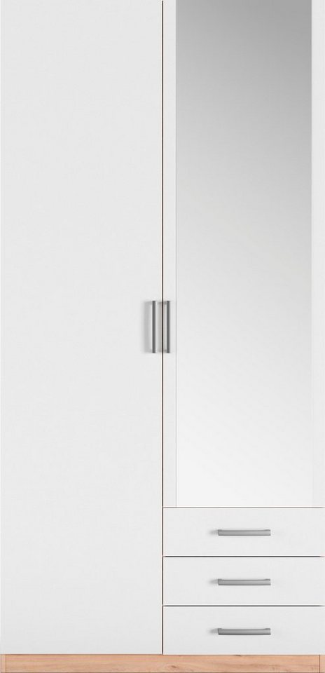 priess Kleiderschrank Amsterdam, viel Stauraum durch viele Schubkästen, Spiegeltüren Optional mit LED-Beleuchtung, Made in Germany – Bild 3 von 5
