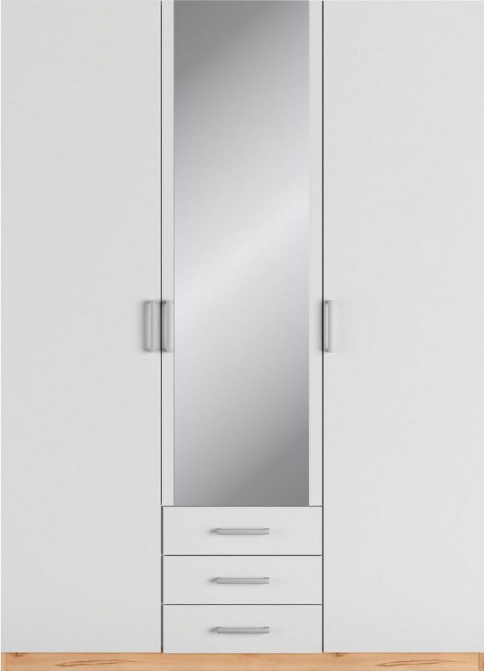 priess Kleiderschrank Amsterdam, viel Stauraum durch viele Schubkästen, Spiegeltüren Optional mit LED-Beleuchtung, Made in Germany – Bild 2 von 5