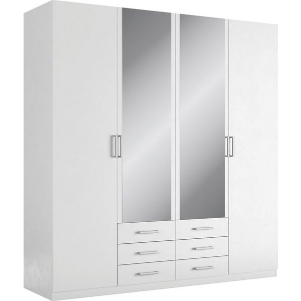 priess Kleiderschrank Amsterdam, viel Stauraum durch viele Schubkästen, Spiegeltüren Optional mit LED-Beleuchtung, Made in Germany