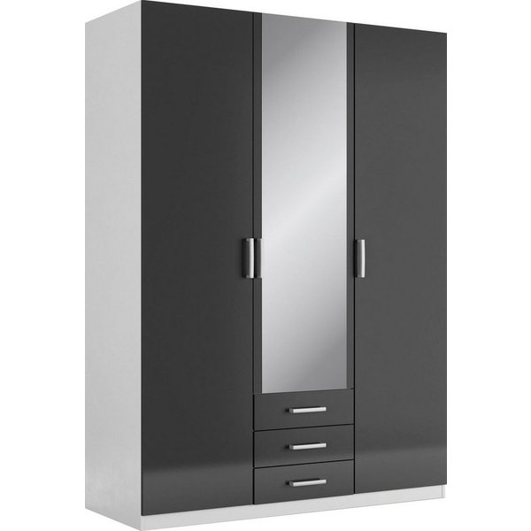 priess Kleiderschrank Amsterdam, viel Stauraum durch viele Schubkästen, Spiegeltüren Optional mit LED-Beleuchtung, Made in Germany