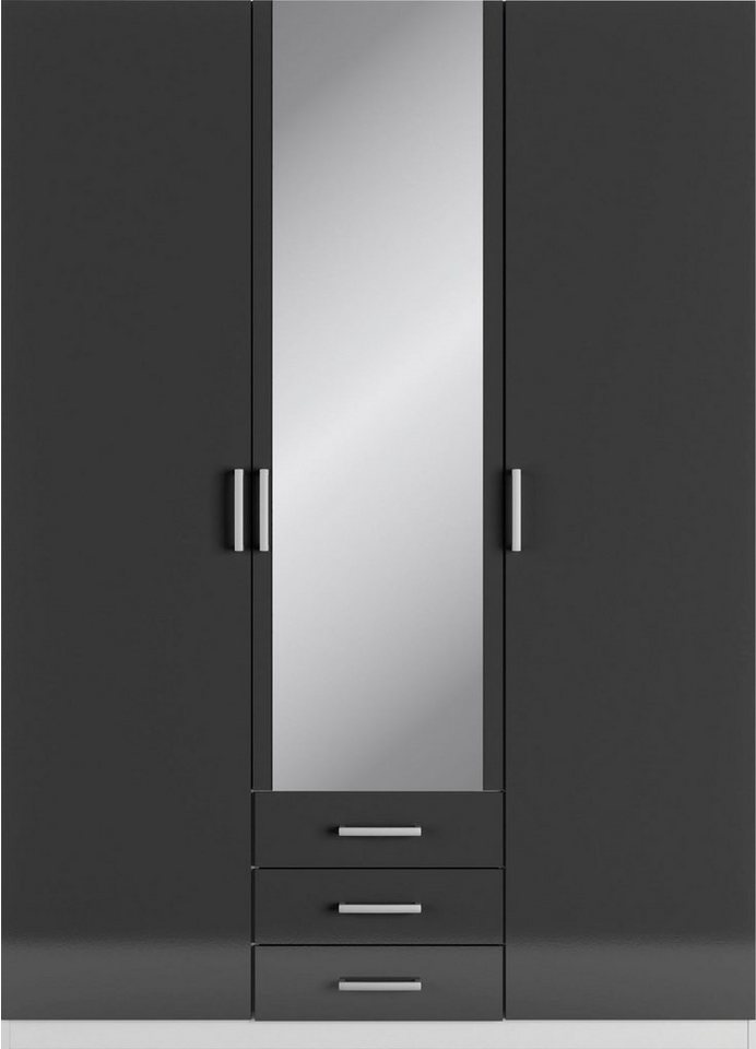 priess Kleiderschrank Amsterdam, viel Stauraum durch viele Schubkästen, Spiegeltüren Optional mit LED-Beleuchtung, Made in Germany – Bild 2 von 5
