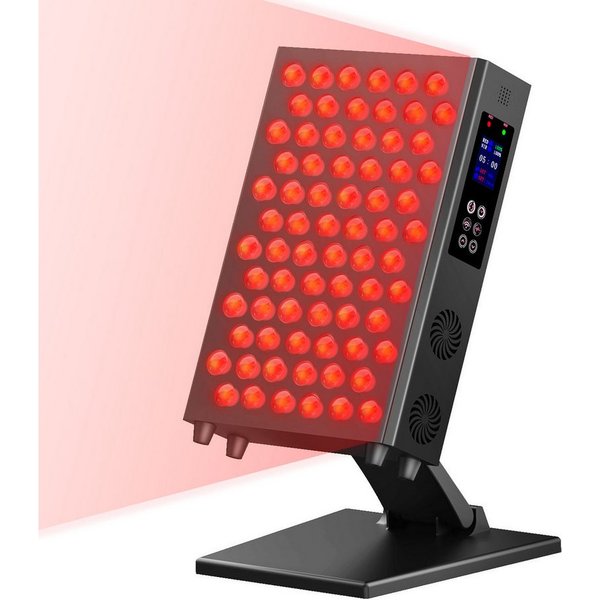 PRIISF Kosmetikbehandlungsgerät Rotlichtlampe Panel 660+850 nm Infrarotlampe 72LEDs Rotlicht mit Timer, Nah-infrarot Rot Licht Therapie Gerät Infarotlichtlampe