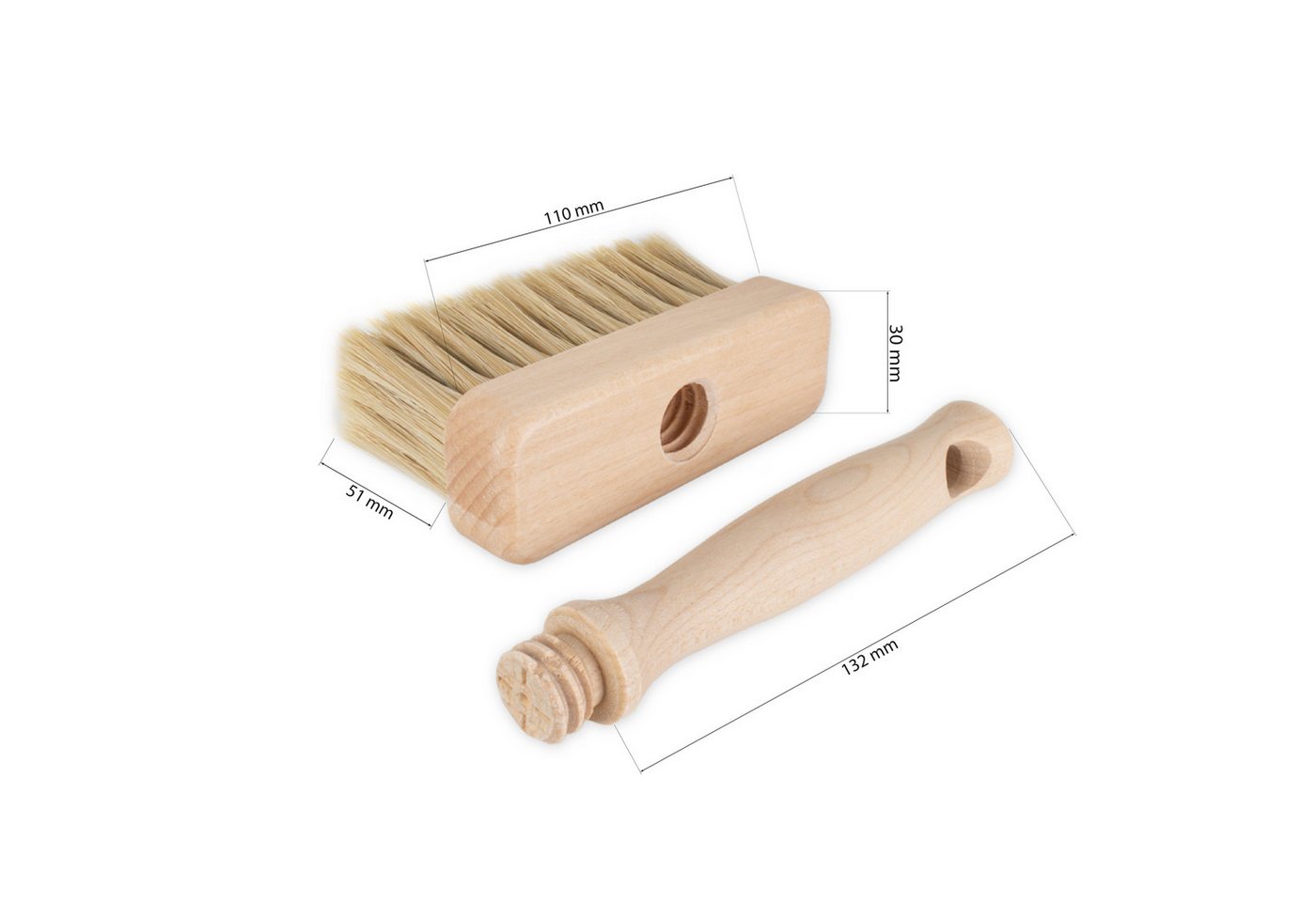 Prima-Online Deckenbürste Malerbürste Rechteckig Deckenbürste Grundierbürste Maler Pinsel, (110 x 30mm) – Bild 3 von 5