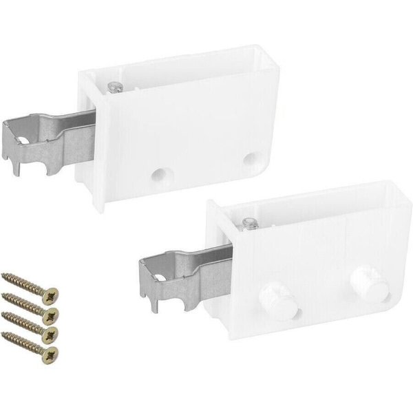 Prima-Online Möbelbeschlag Schrankaufhänger Möbelaufhänger L/R weiss mit Befestigungsschrauben (1 St)