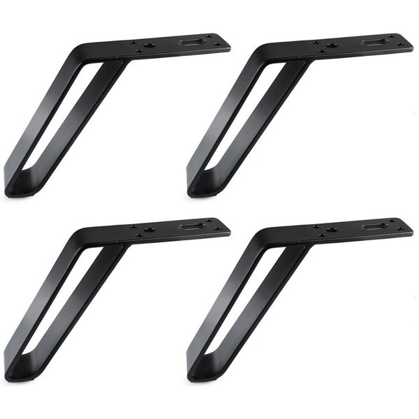 Prima-Online Möbelfuß Möbelfuß 122 mm Metall schwarz matt – Sofafuß, Tischbein, Schrankfuß, (4-St)