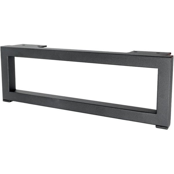 Prima-Online Möbelfuß Rechteckiges Metall-Möbelbein 35/50cm Schwarz Matt Möbelfuß Schrankfuß, (1-St)