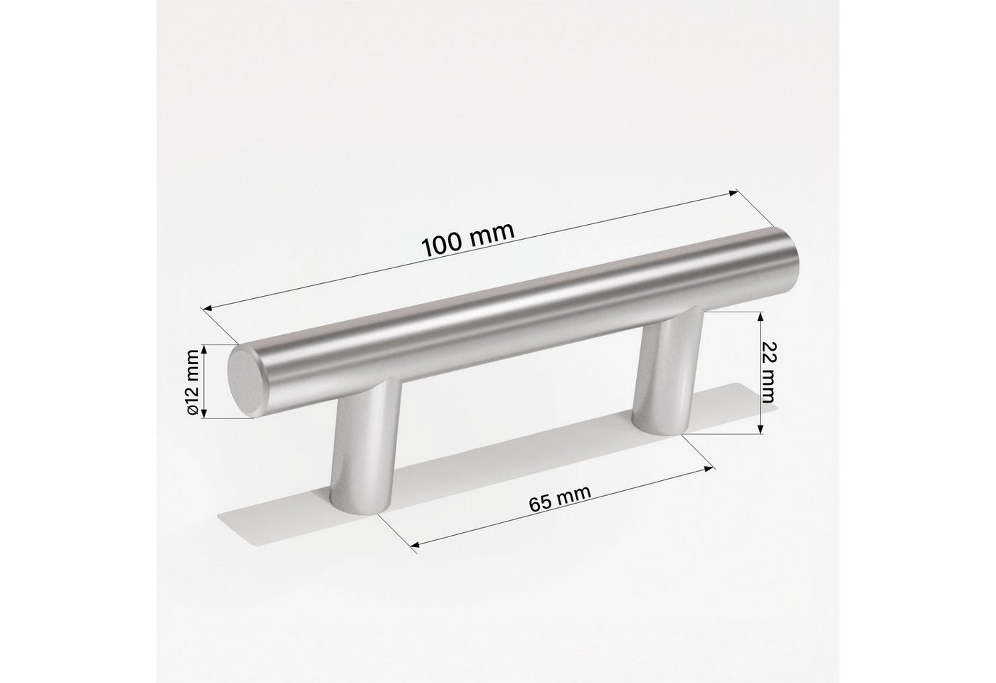 Prima-Online Möbelgriff Möbelgriff Stangengriff Küchengriff Schrankgriff Edestahl [10-50cm] (1-St) – Bild 2 von 4