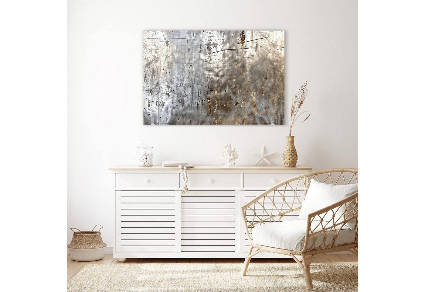 Primedeco Glasbild Wandbild Abstrakte Struktur mit Aufhängung, Texturen (21 verschiedene Größen, 1 St), Elegante Aufhängung – Bild 3 von 5