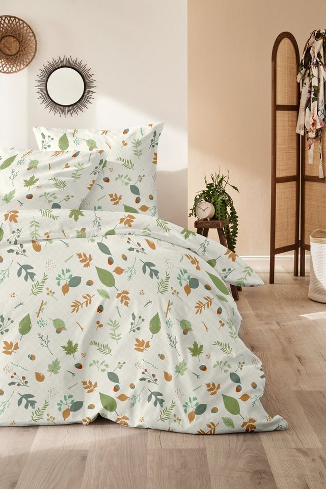 Primera Bettwäsche Biber-Bettwäsche Branches, Biber, 2 teilig, mit floralen Motiven – Bild 2 von 5