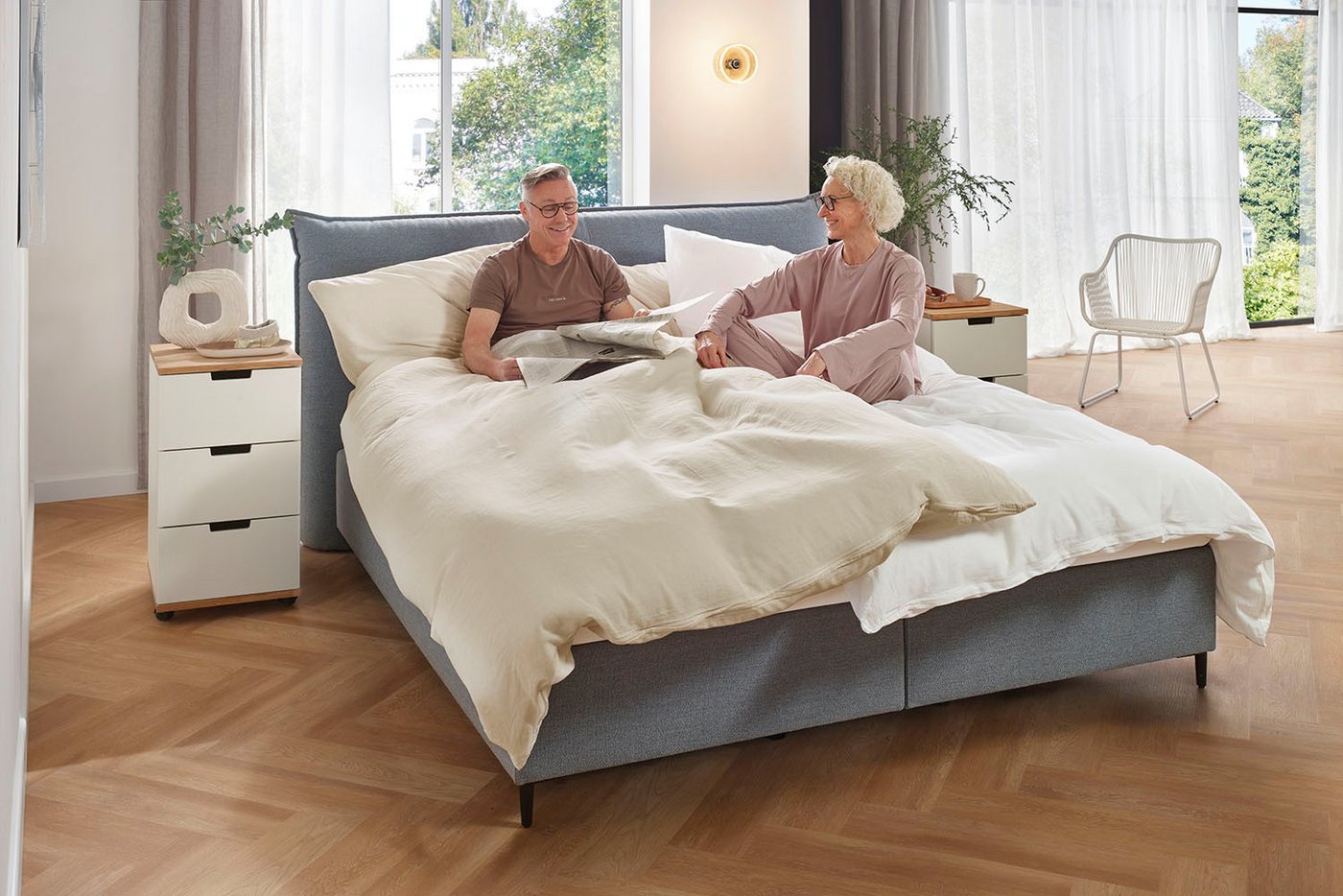 Primera Bettwäsche Halbleinen-Bettwäsche, Halbleinen, 2 teilig, Uni – Bild 3 von 5