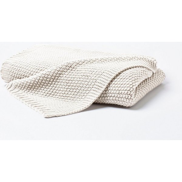 Wohndecke Strick, Primera, mit einer hochwertigen Randverarbeitung, Kuscheldecke