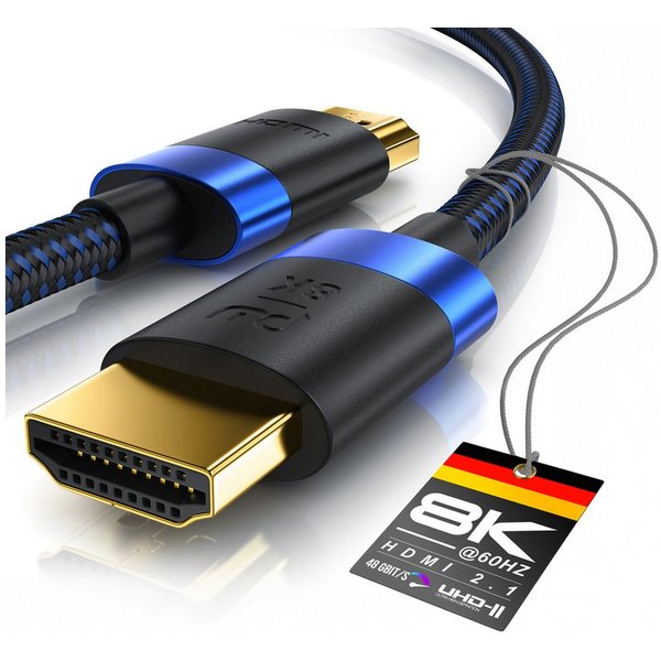 Primewire 8K @ 120Hz / 4K @ 240Hz DSC, Ultra High Speed, Nylonummantelung, 3m HDMI-Kabel, 2.1, HDMI Typ A (300 cm), 48 Gbit/s Bandbreite, eARC, CEC, HDCP, für G