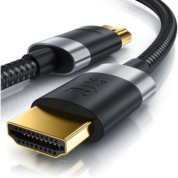 Primewire 8K @ 120Hz / 4K @ 240Hz DSC, Ultra High Speed, Nylonummantelung, 5m HDMI-Kabel, 2.1, HDMI Typ A (500 cm), 48 Gbit/s Bandbreite, eARC, CEC, HDCP, für G