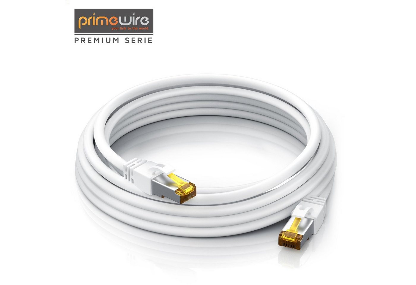 Primewire Gigabit Ethernet S/FTP Netzwerkkabel, 10000 Mbit/s, Patchkabel - 20m LAN-Kabel, CAT.7, RJ-45 (Ethernet) (2000 cm), für Router, Modem, Switch, PC, idea – Bild 2 von 5
