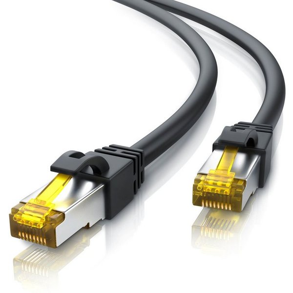 Primewire Gigabit Ethernet S/FTP Netzwerkkabel, 10000 Mbit/s, Patchkabel - 15m LAN-Kabel, CAT.7, RJ-45 (Ethernet) (1500 cm), für Router, Modem, Switch, PC, idea
