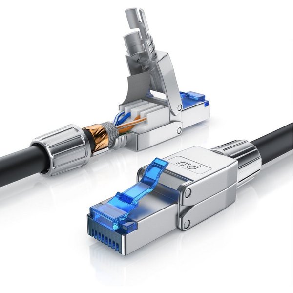Primewire Netzwerkkabel CAT 8, Gigabit Ethernet 40 Gbit/s, S/FTP Patchkabel 15m LAN-Kabel, CAT.8, RJ-45 (Ethernet) (1500 cm), für Router, Modem, Switch, PC, ide