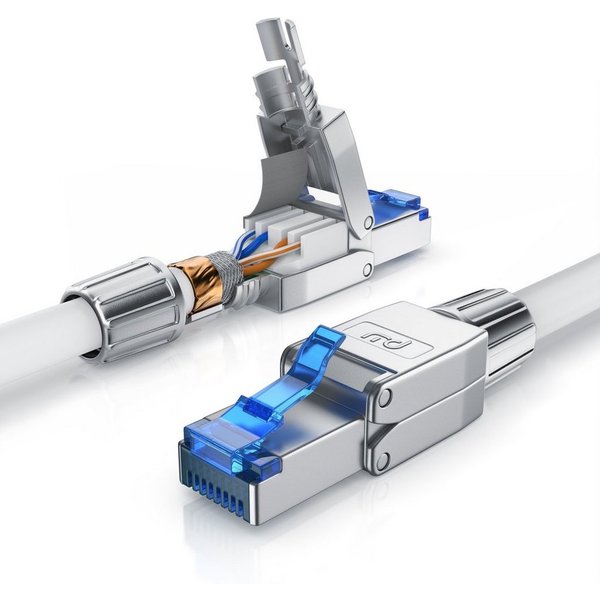 Primewire Netzwerkkabel CAT 8, Gigabit Ethernet 40 Gbit/s, S/FTP Patchkabel 3m LAN-Kabel, CAT.8, RJ-45 (Ethernet) (300 cm), für Router, Modem, Switch, PC, ideal