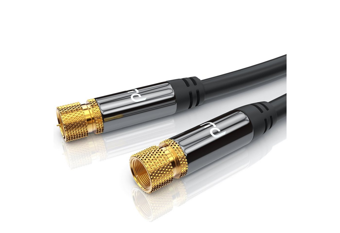 Primewire Premium HDTV SAT Koaxialkabel, 4fach Schirmung, 135dB, 75 Ohm - 1m SAT-Kabel, Koax, F-Verbinder (100 cm), Antennenkabel für Sat-Schüssel, Receiver, Mu – Bild 3 von 5