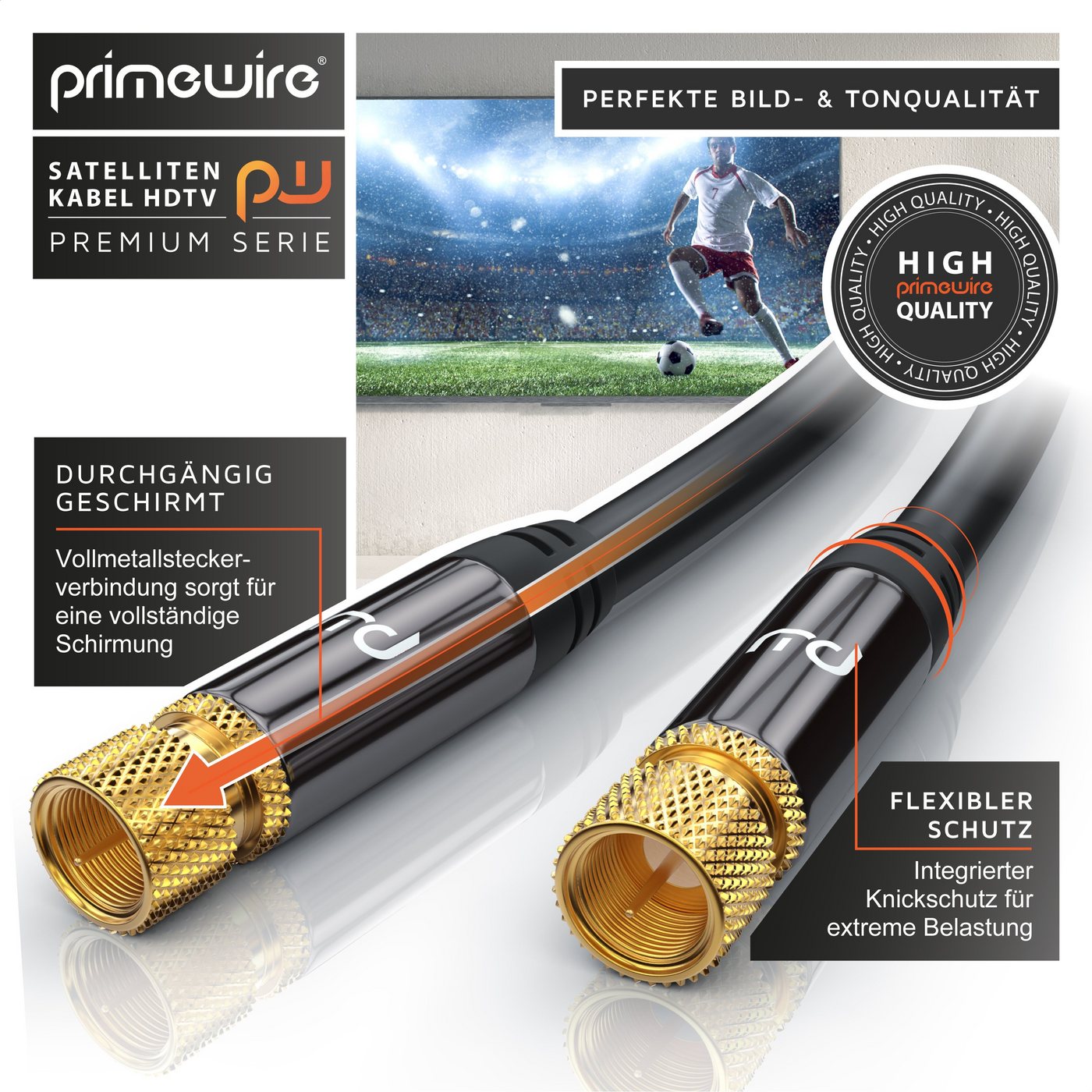 Primewire Premium HDTV SAT Koaxialkabel, 4fach Schirmung, 135dB, 75 Ohm - 1,5m SAT-Kabel, Koax, F-Verbinder (150 cm), Antennenkabel für Sat-Schüssel, Receiver,  – Bild 5 von 5