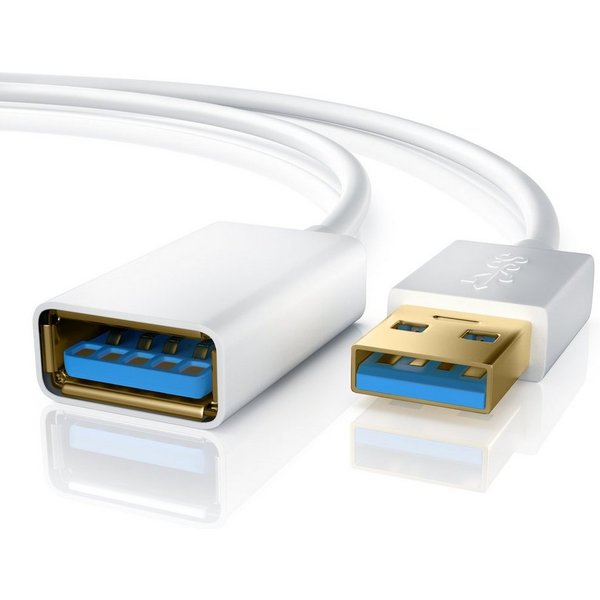 Primewire USB 3.0 Verlängerungskabel Super Speed 5 Gbit/s Verlängerungskabel, USB 3.0 Typ A (100 cm), USB3.0 Super Speed Repeater Kabel / Verlängerung bis zu 5G