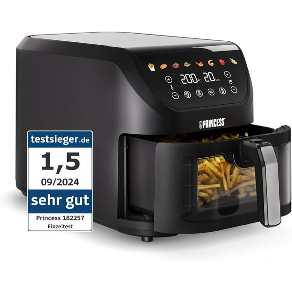 PRINCESS Heißluftfritteuse 01.182257.01.001, 2000 W, 8 l Volumen – 2000 W